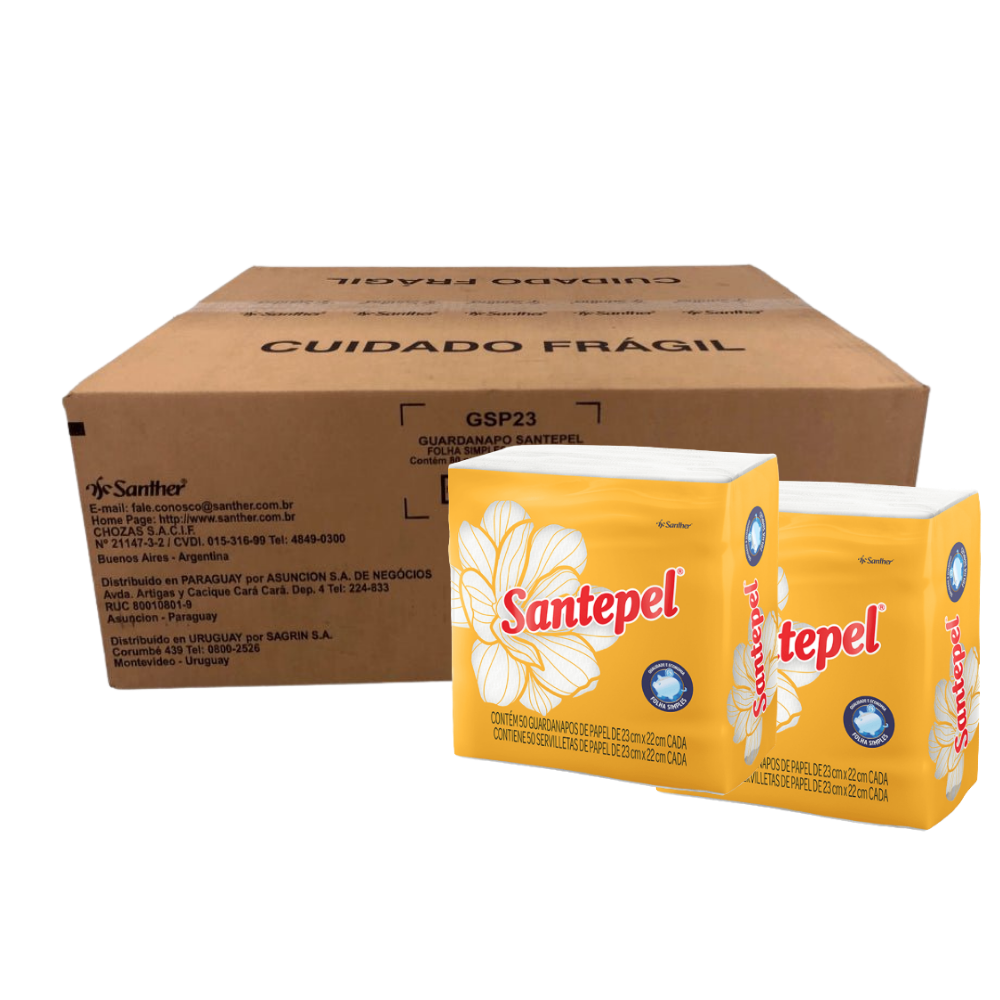 Guardanapo 23x22cm Folha Simples Santepel - 4.000 Folhas