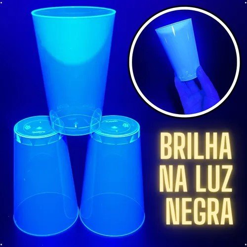 2 Pacotes de Copo Acrílico 300ml Azul Neon Cropac c/ 10 un - e - dona