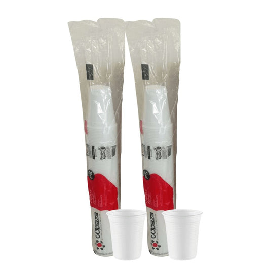 2 Pacotes de Copo de 200ml Branco ABNT2012 Copaza com 100 unidades - e - dona