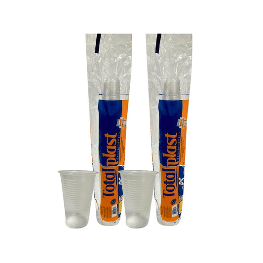 2 Pacotes de Copo de 250ml Transparente PS Totalplast com 100 unidades - e - dona