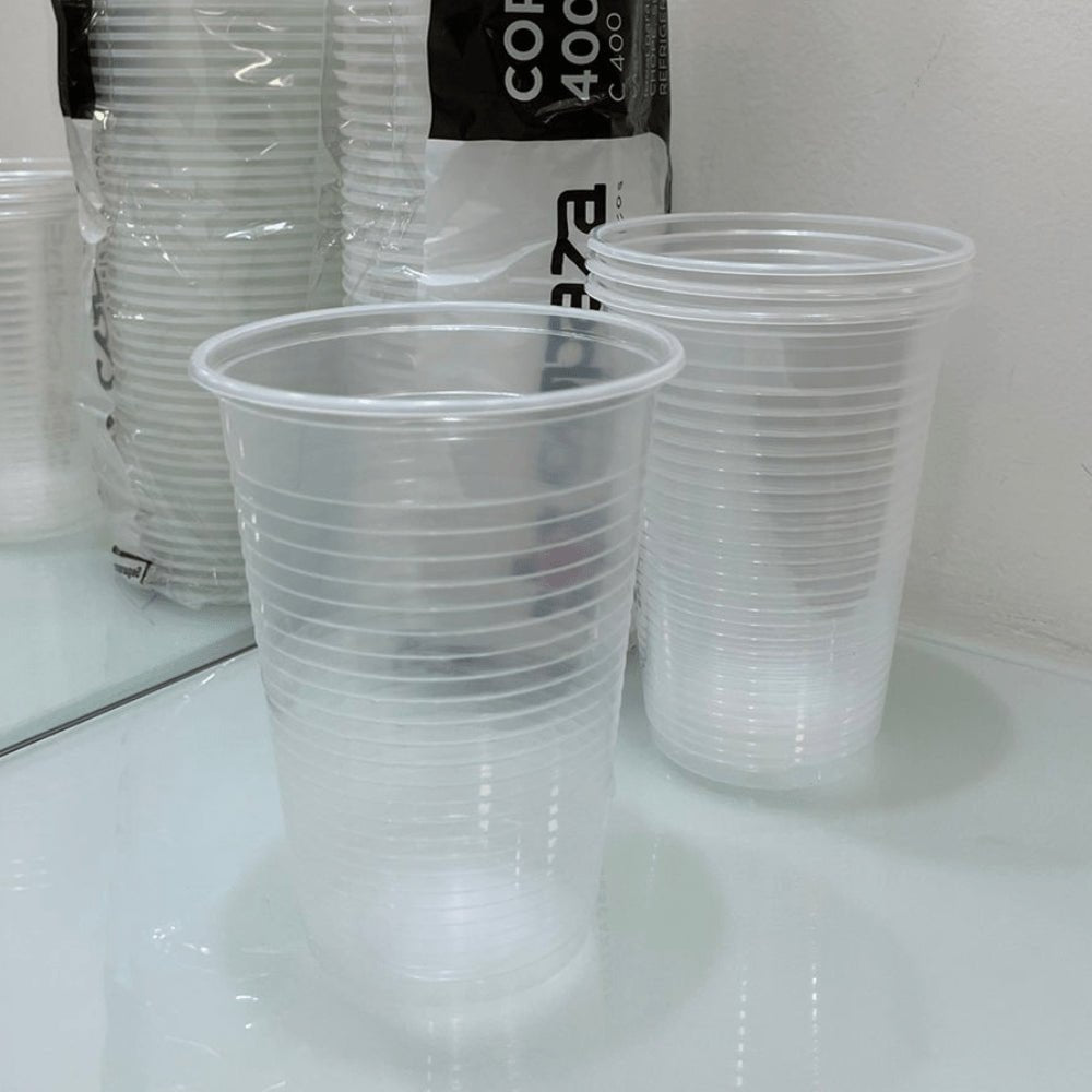 2 Pacotes de Copo de 400ml Translúcido ABNT Copaza com 50 unidades - e - dona