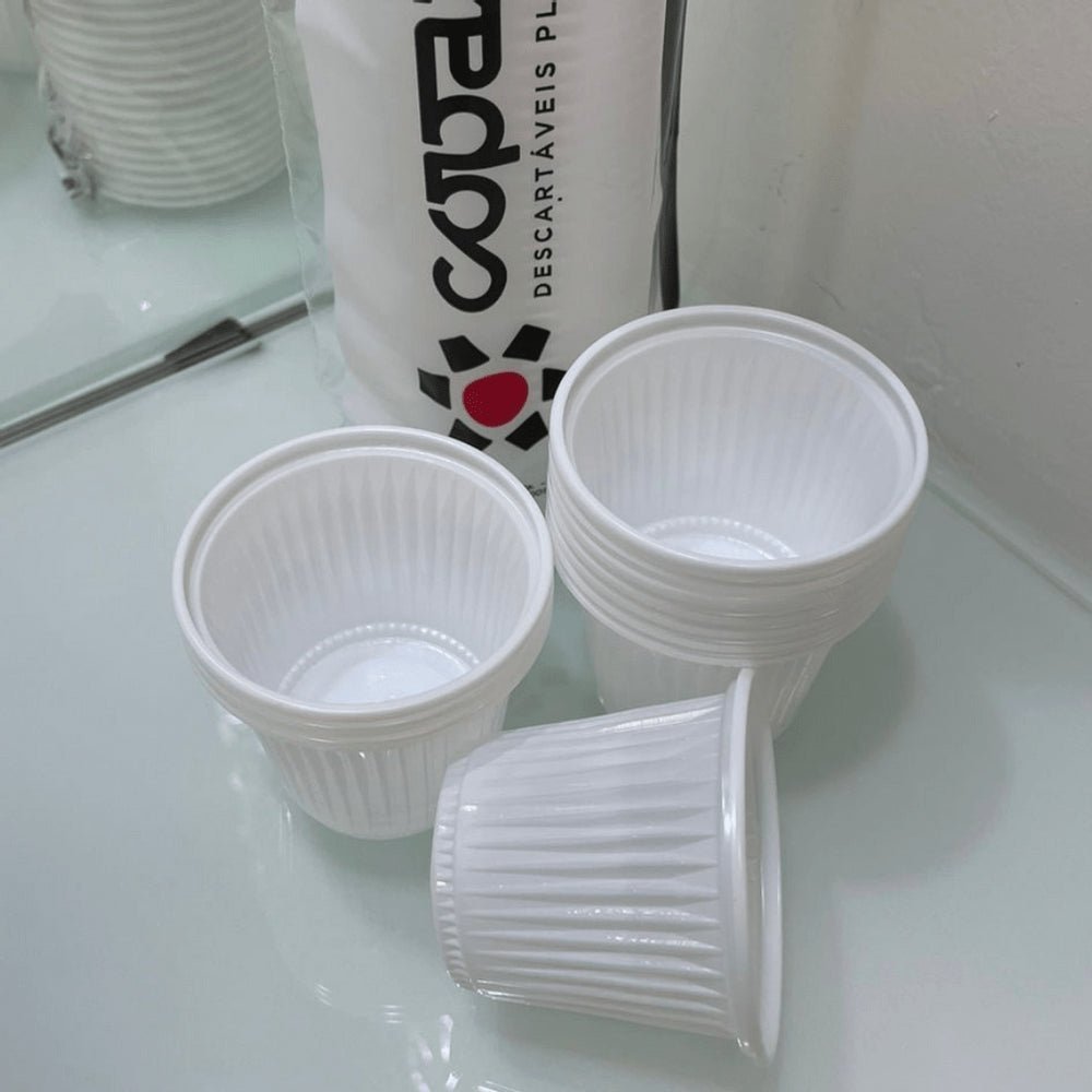 4 Pacotes de Copo de 50ml Branco Copaza ABNT 2002 com 100 unidades - e - dona
