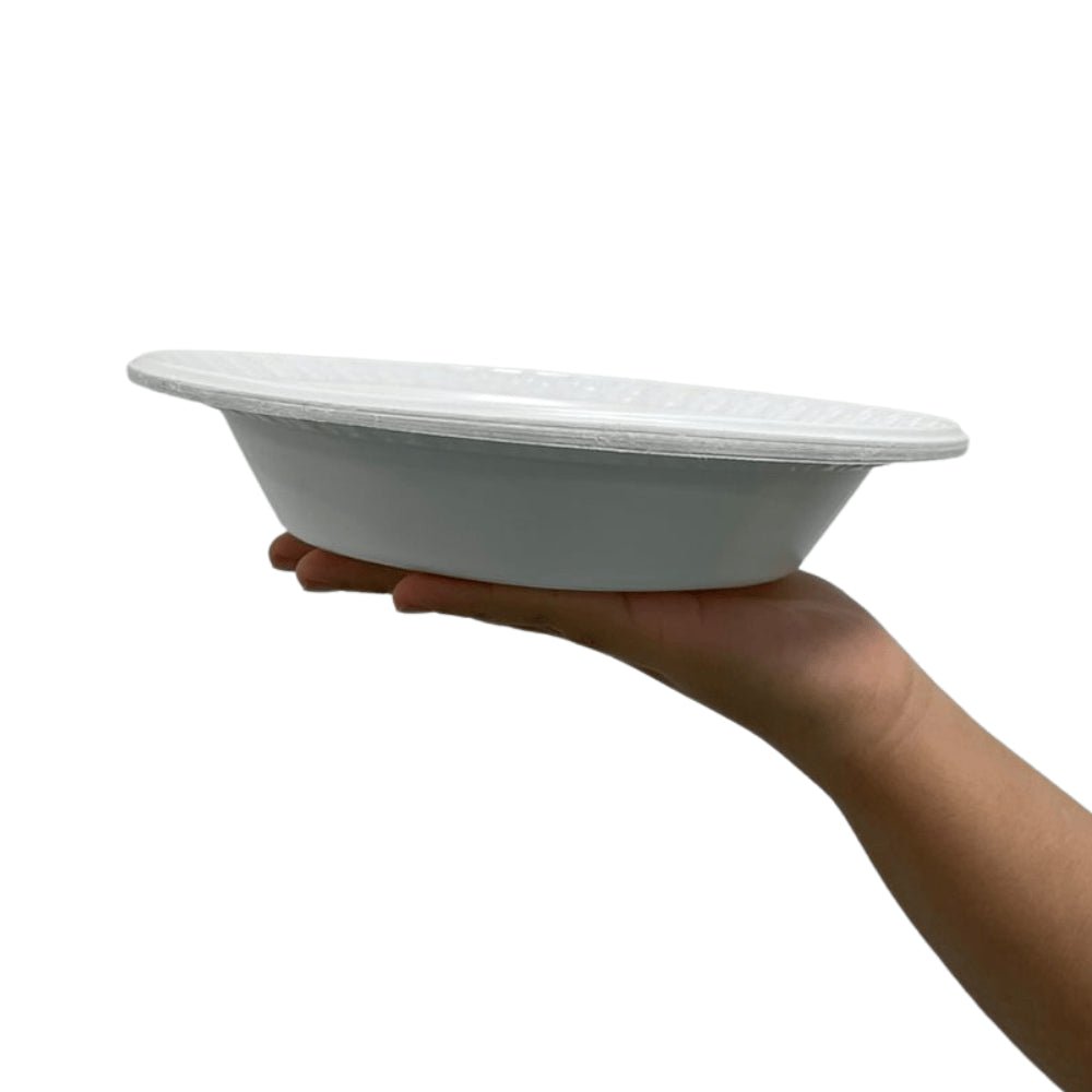 4 Pacotes de Prato Fundo 21cm Branco para Refeição Kerocopo com 10 unidades - e - dona
