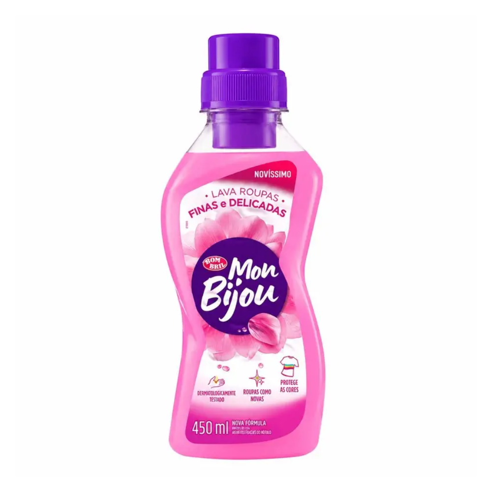 Lava Roupas Líquido Roupas Finas e Delicadas 450ml Mon Bijou