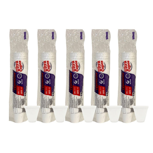 5 Pacotes de Copo de isopor Térmico 120ml Linha Replast Ultra com 25 unidades - e - dona