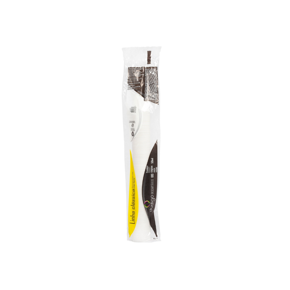 Copo Descartável 50ml PS Transparente Dudigo