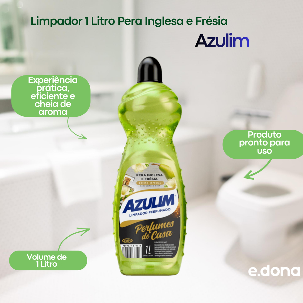 Limpador 1 Litro Pera Inglesa e Frésia Azulim