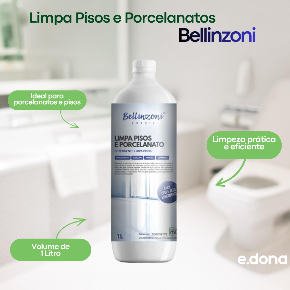 Limpa Pisos e Porcelanatos 1L Bellinzoni