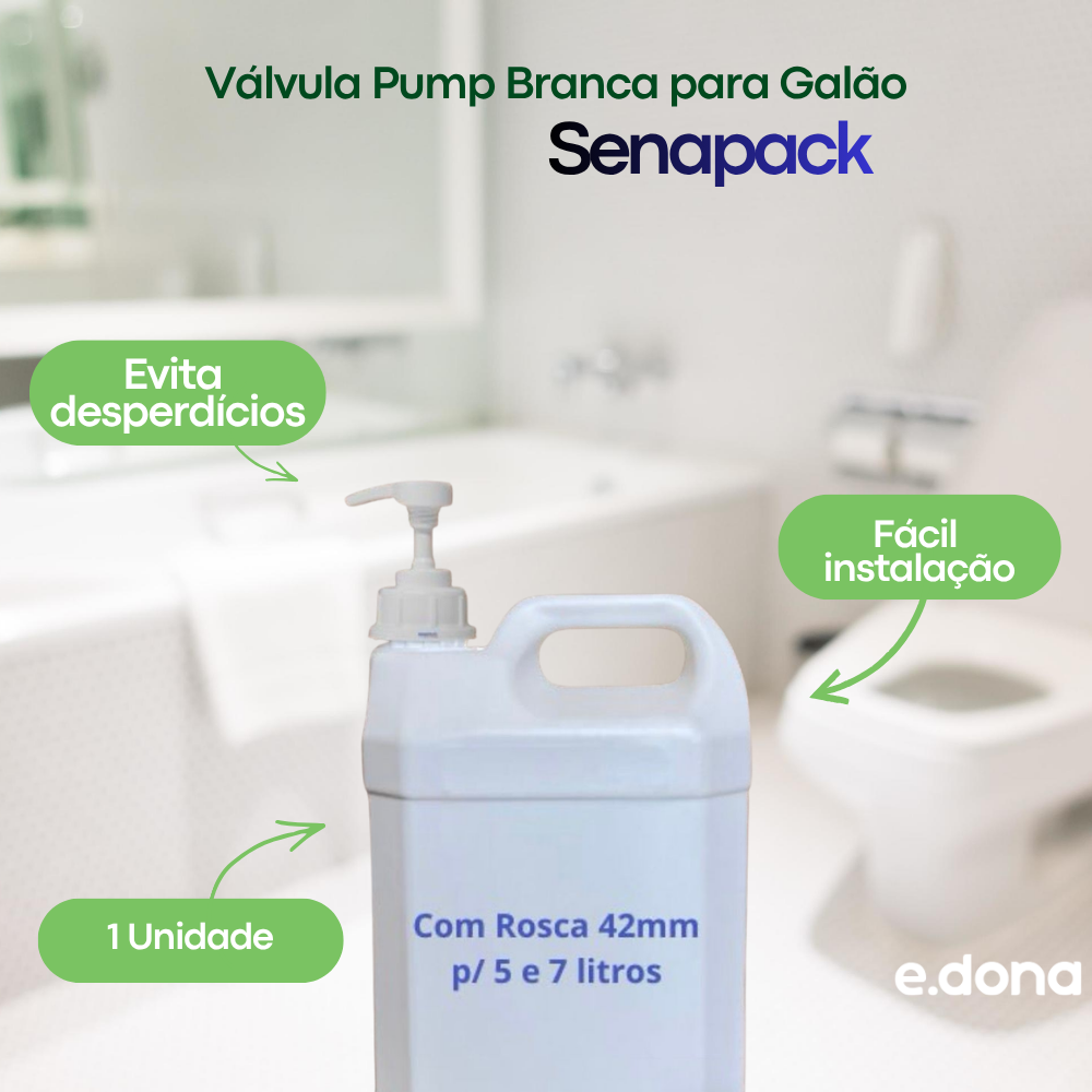 Sabão Líquido OMO 7 Litros + Válvula Pump para Galão