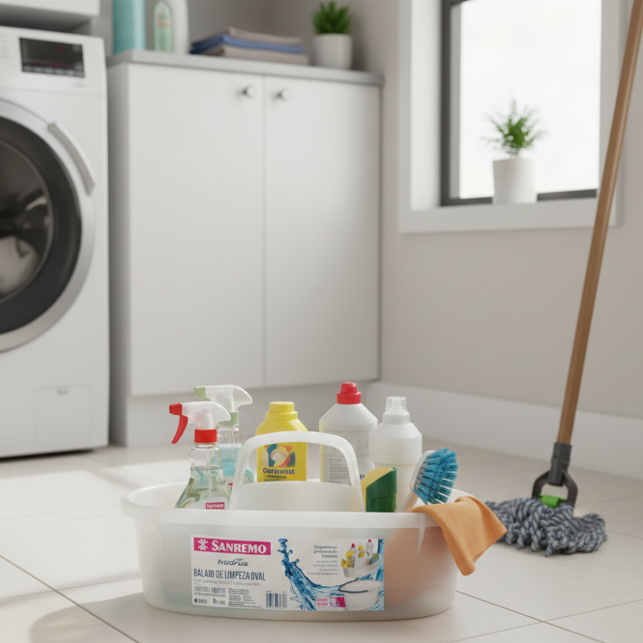 Organizador Balaio Oval 6L Sanremo Branco