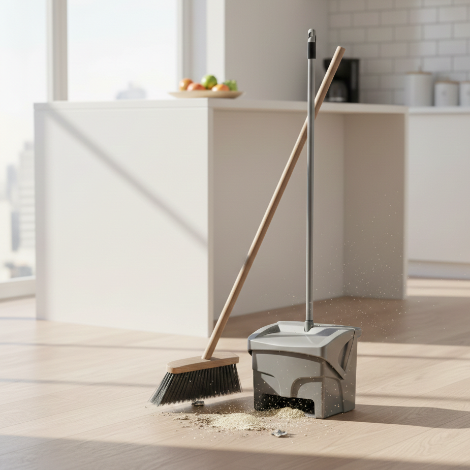 Pá de Lixo Coletora com Tampa e Cabo SuperoPro