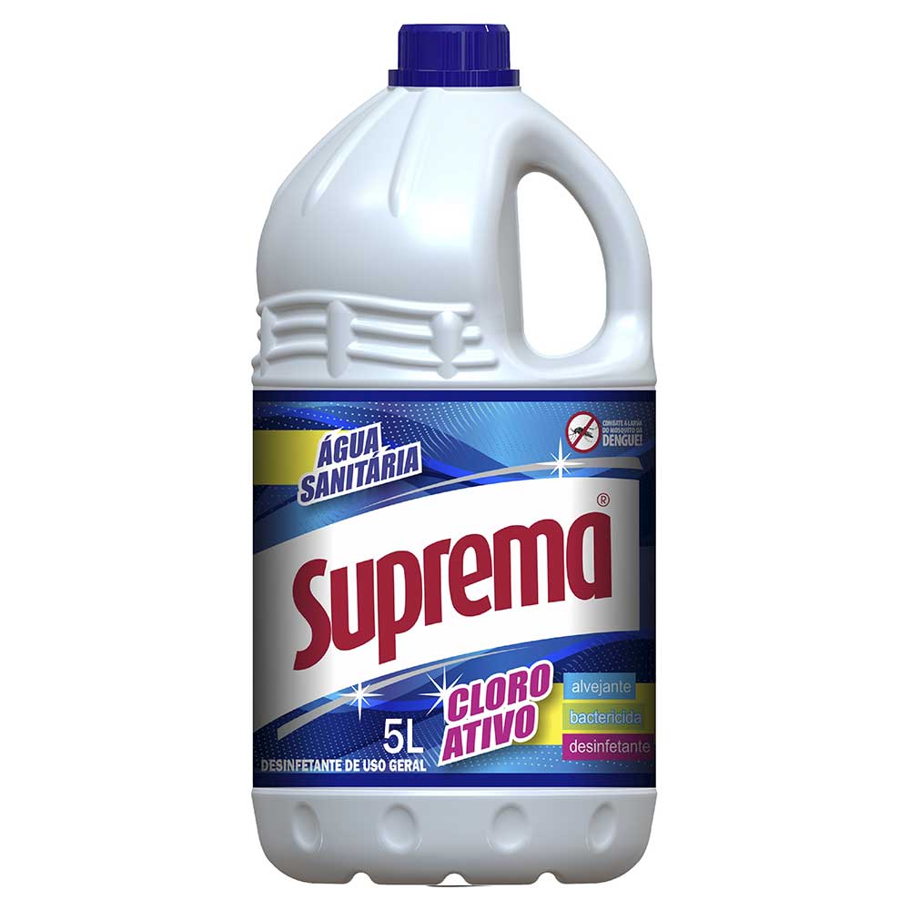 Água Sanitária com Cloro Ativo Suprema 5 Litros - e - dona