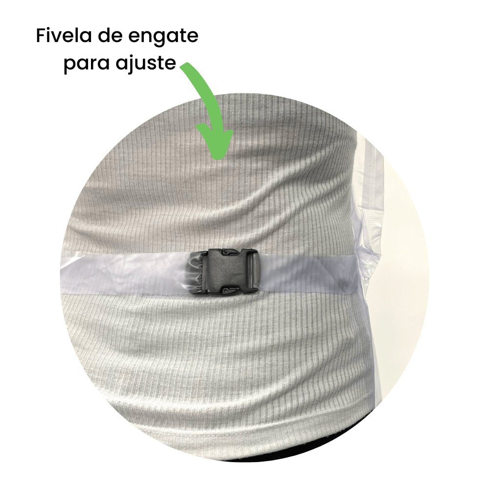 Avental de Vinil 1,20x70cm Transparente com fivela Maicol CA 38316 para proteção contra respingos d2019água - e - dona