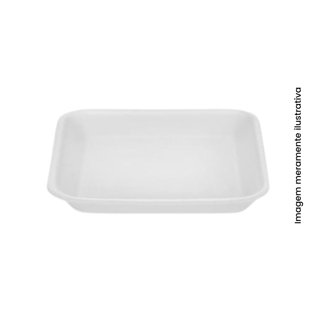 Bandeja de Isopor Rasa 01 Bom Apetite com 400 unidades 150x150x18mm - e - dona