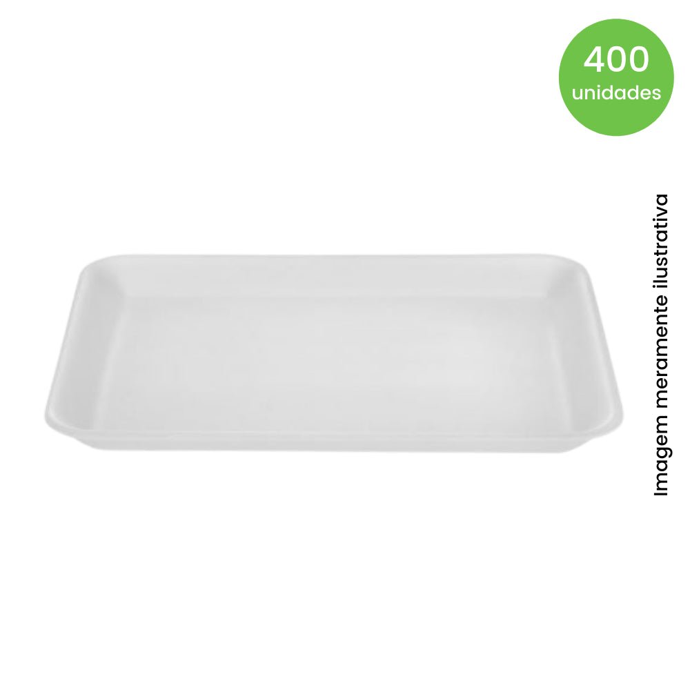 Bandeja de Isopor Rasa 03 Bom Apetite com 400 unidades - e - dona