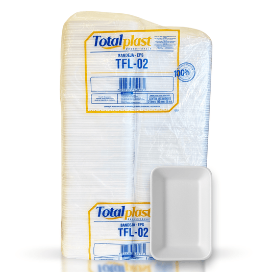 Bandeja Funda de Isopor 02 Totalplast TFL02 com 400 unidades - e - dona