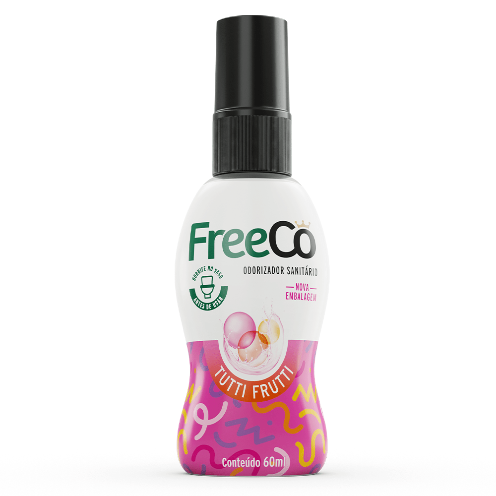 Bloqueador de Odores Sanitário Freeco Tutti Fruti 60ml - e - dona