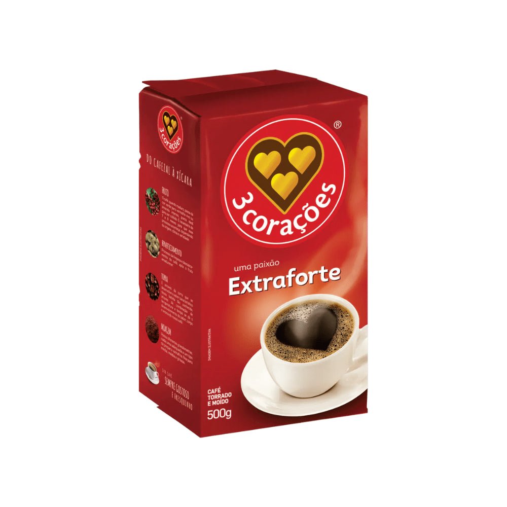 Café 3 corações Extra forte a vácuo 500g - e - dona