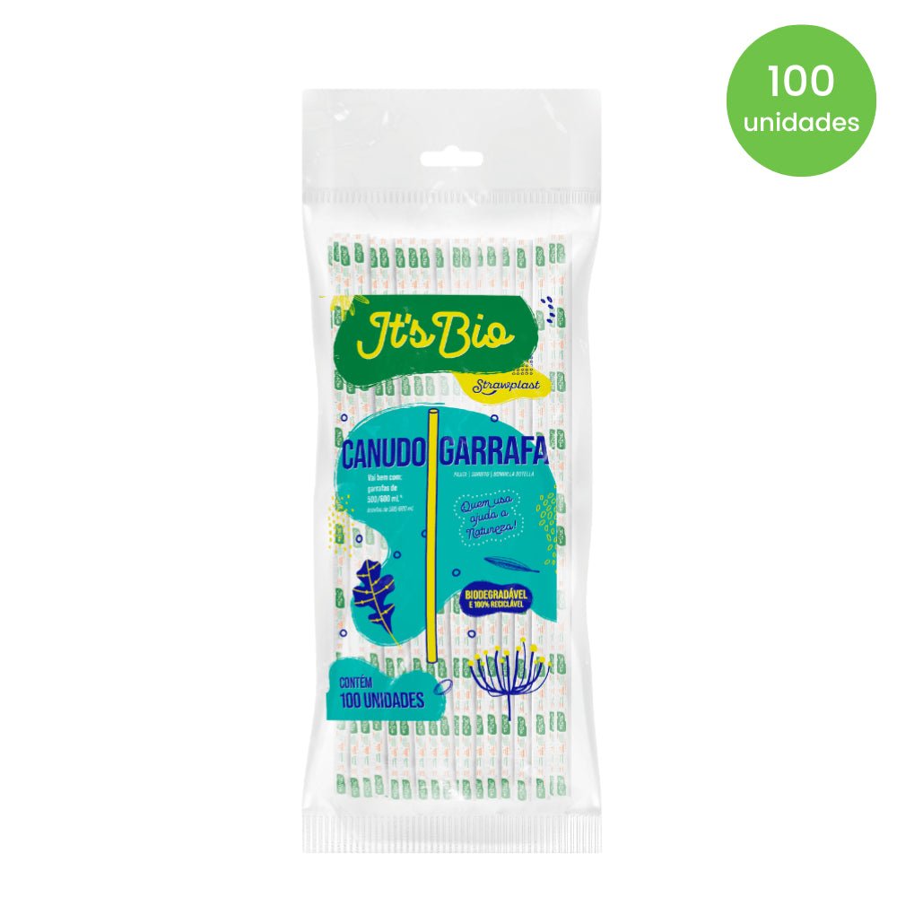 Canudo Bio Suco/Refri sachê TR Strawplast com 100 unidades - e - dona