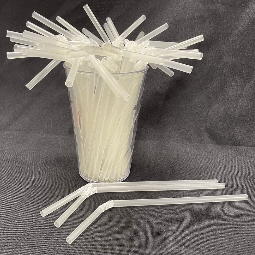 Canudo Biodegradável Flexível Transparente em sachê Goldenplast com 100 unidades - e - dona