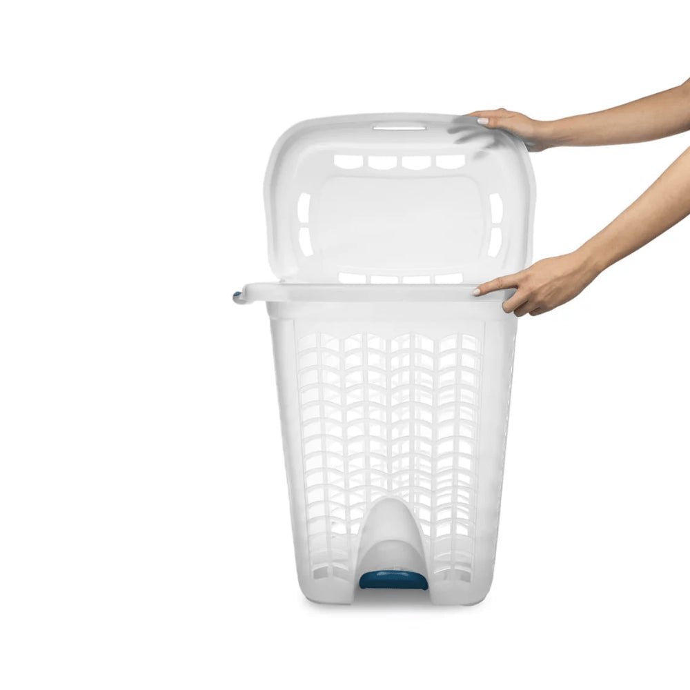 Cesto de roupa 46,4L Sanremo Branco Cristal - e - dona