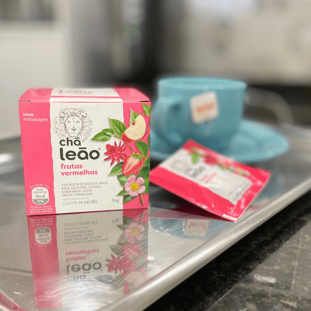 Chá Leão Frutas Vermelhas com 10 sachês - e - dona