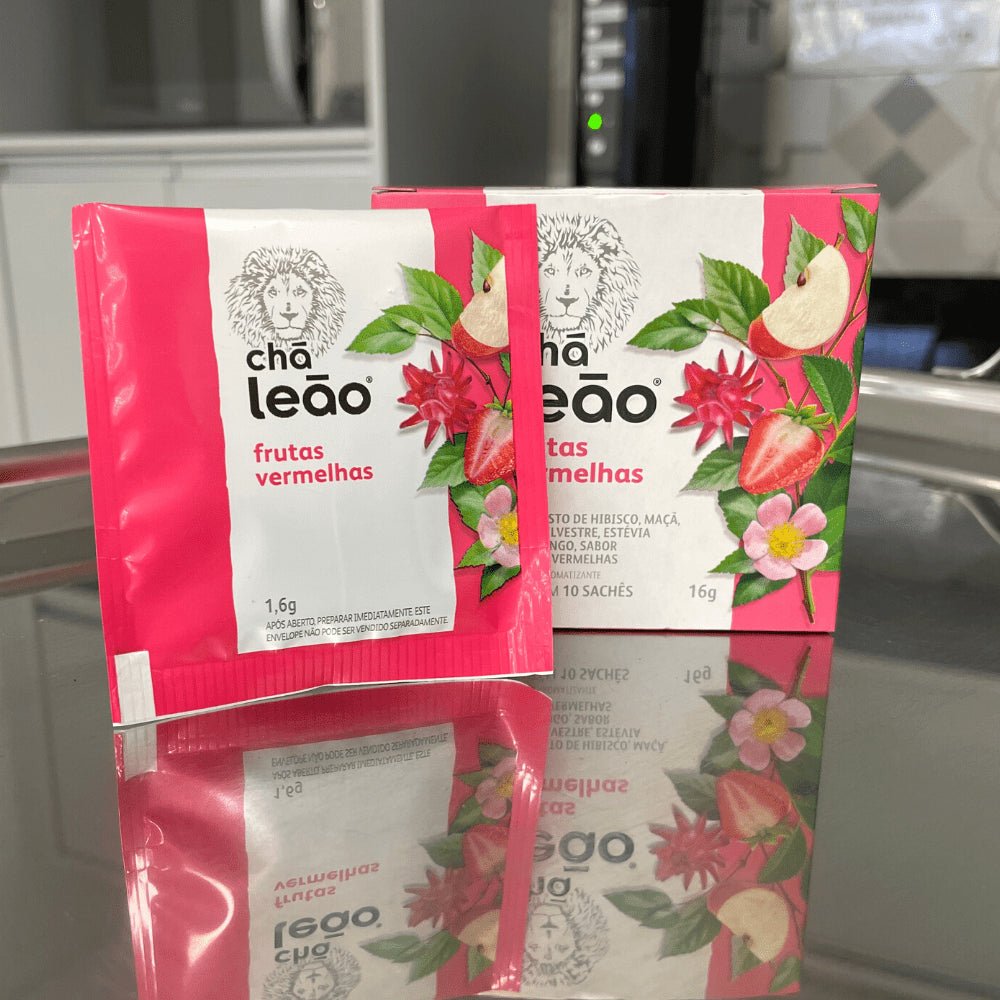 Chá Leão Frutas Vermelhas com 10 sachês - e - dona