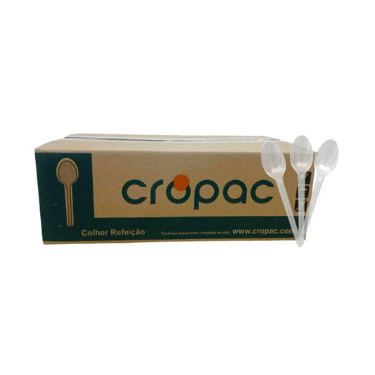 Colher para Refeição 15cm Cristal Cropac a Granel com 1.000 unidades - e - dona
