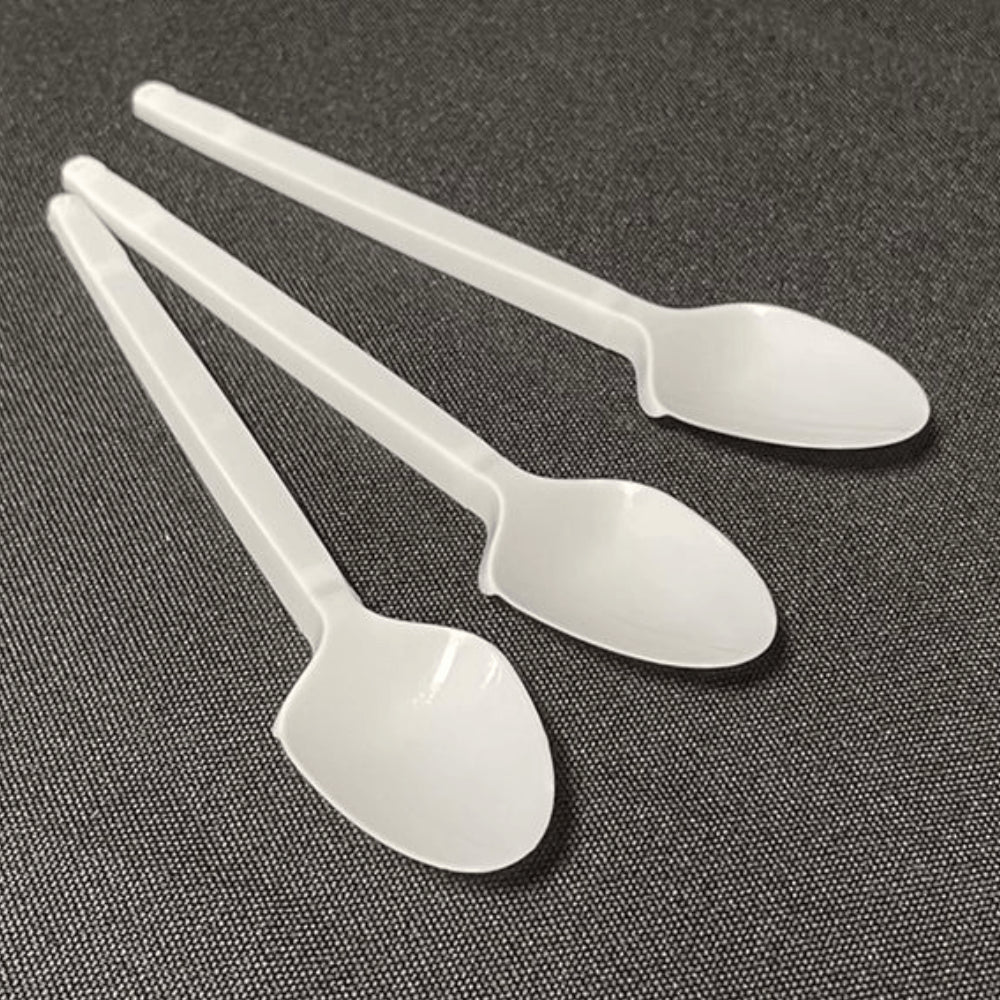 Colher para Sobremesa 12,2cm Branca Biodegradável Goldenplast com 50 unidades - e - dona