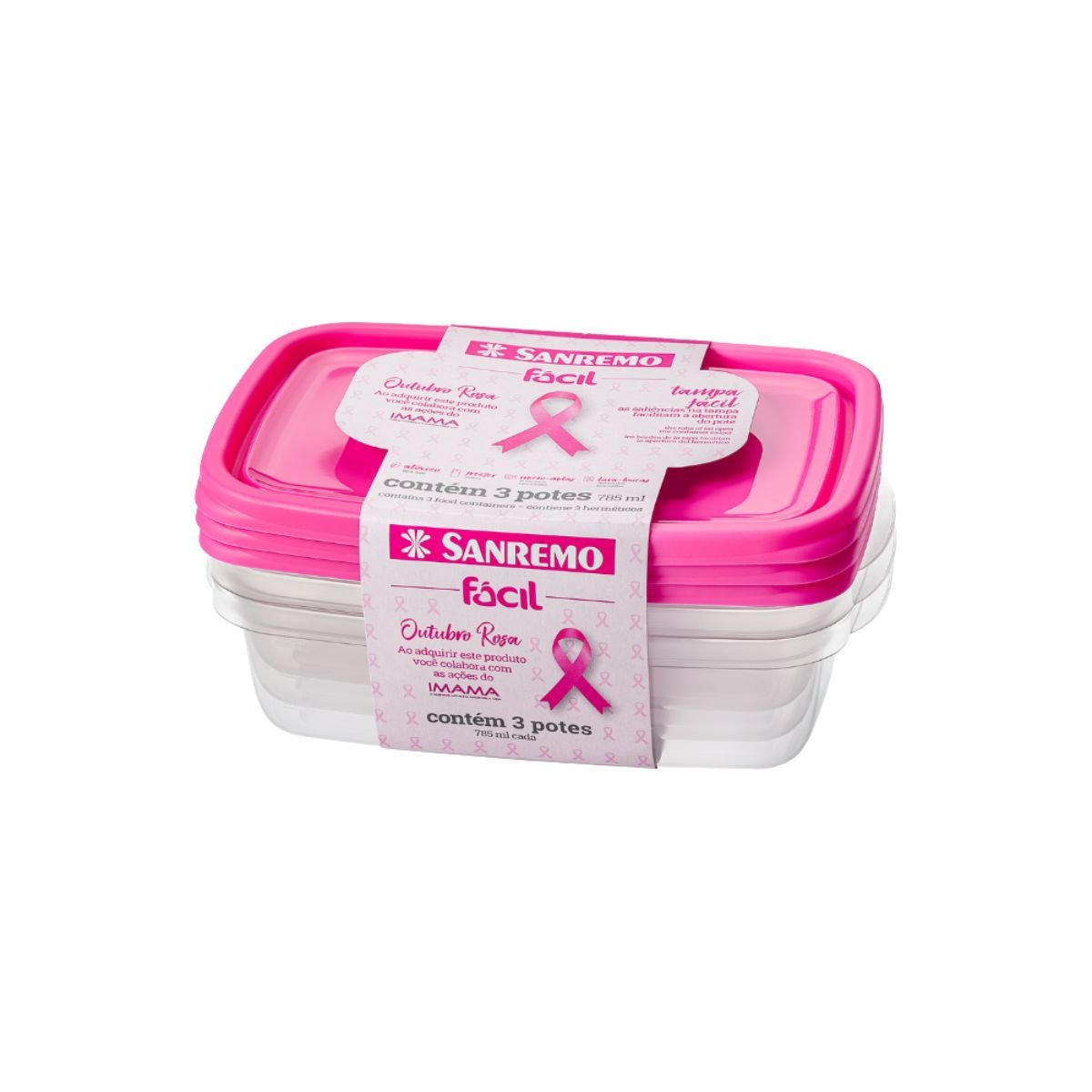 Conjunto 3 Potes Sanremo 785ml - e - dona