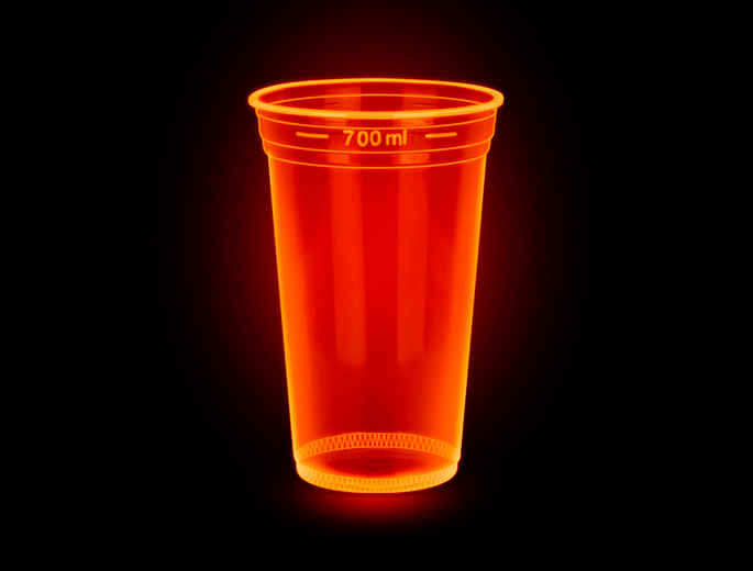 Copo 770ml Copaza PS Neon Laranja Com 500 copos - e - dona