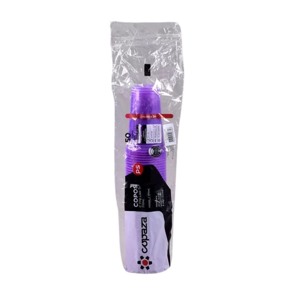 Copo 770ml Copaza PS Neon Lilás com 500 Unidades - e - dona