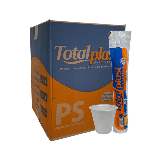 Copo de 150ml Branco PS Totalplast com 2.500 unidades - e - dona
