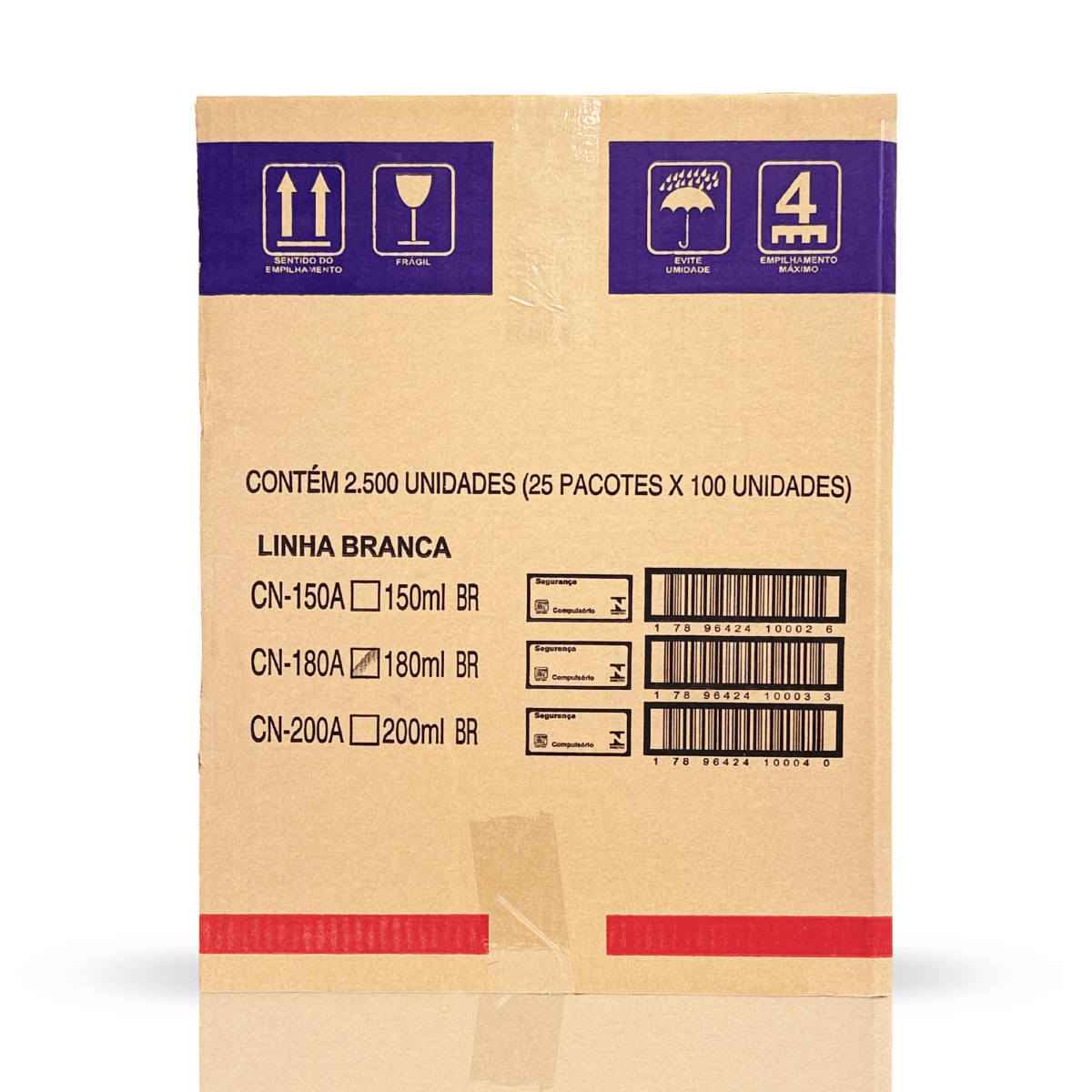 Copo de 180ml Branco ABNT2012 Coposul com 2.500 unidades - e - dona