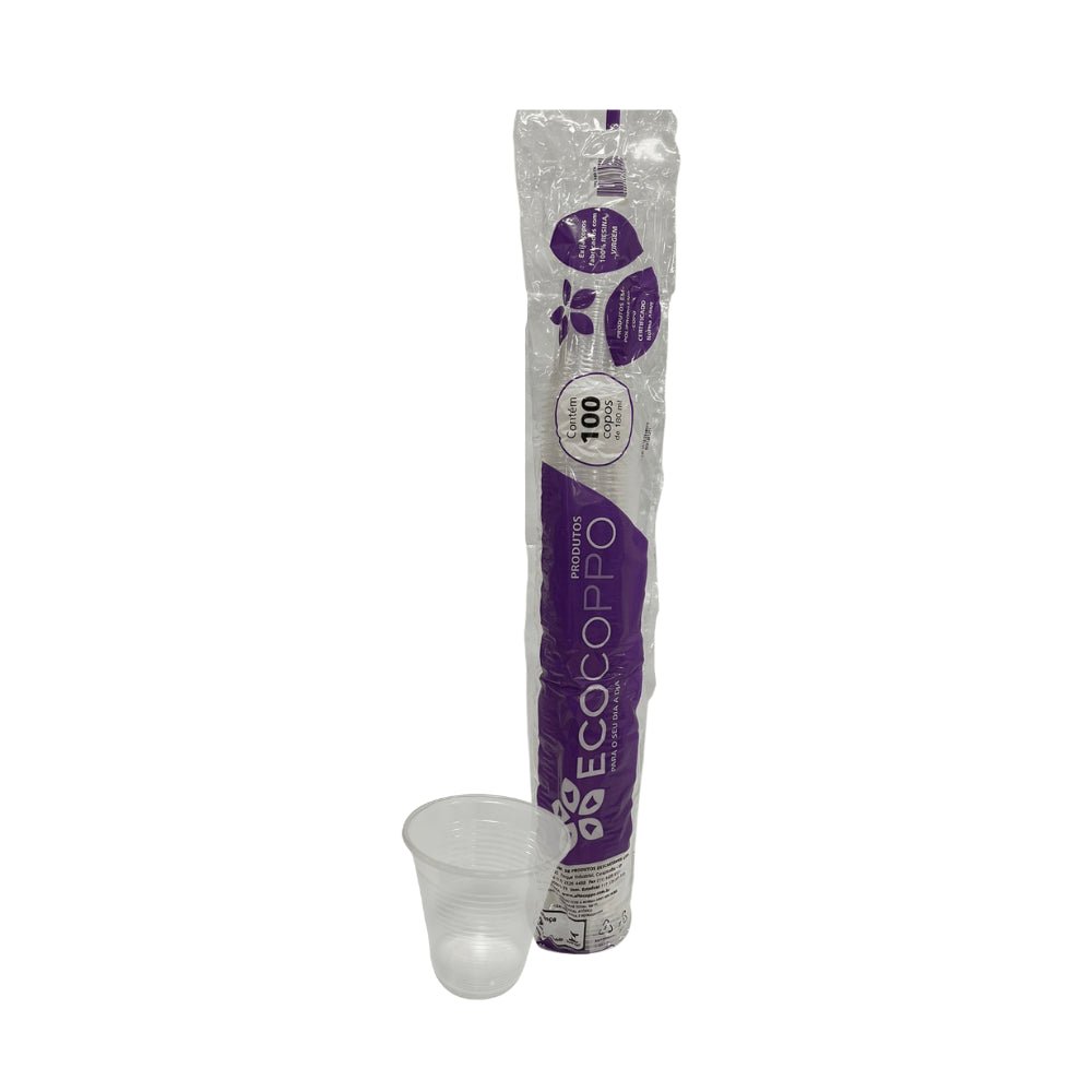 Copo de 180ml PP Transparente ABNT 2012 Ecocoppo com 2.500 unidades - e - dona