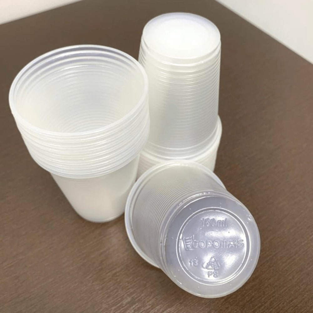 Copo de 180ml Transparente ABNT 2012 PS Copomais com 2.500 unidades - e - dona