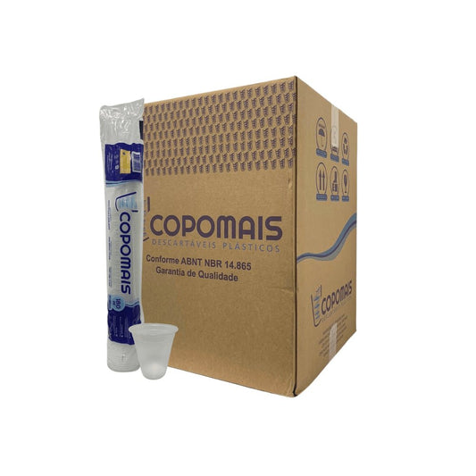 Copo de 180ml Transparente ABNT 2012 PS Copomais com 2.500 unidades - e - dona