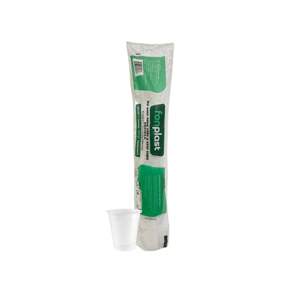 Copo de 180ml Transparente ABNT Fonplast com 2.500 unidades - e - dona