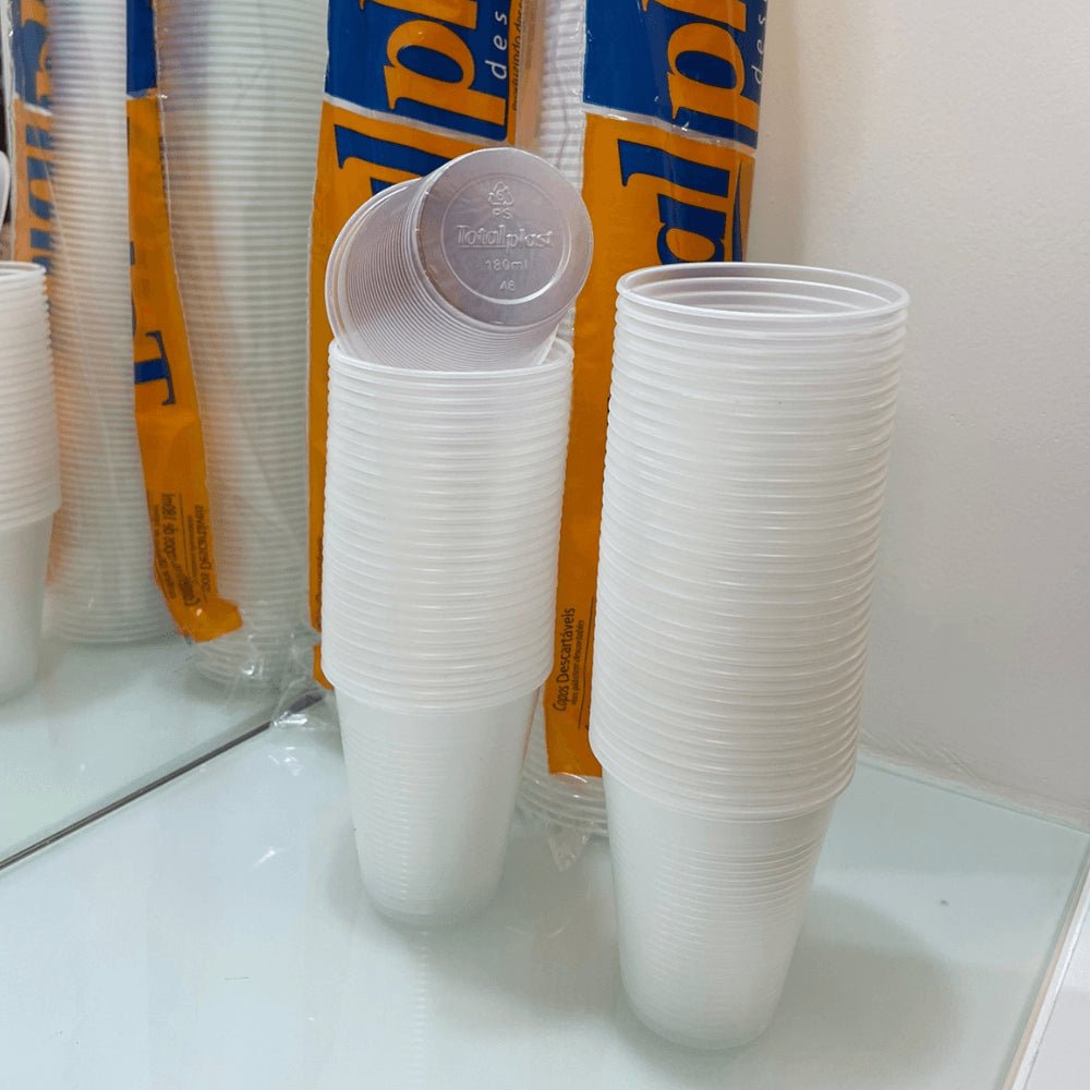 Copo de 180ml Transparente PS Totalplast com 2.500 unidades - e - dona