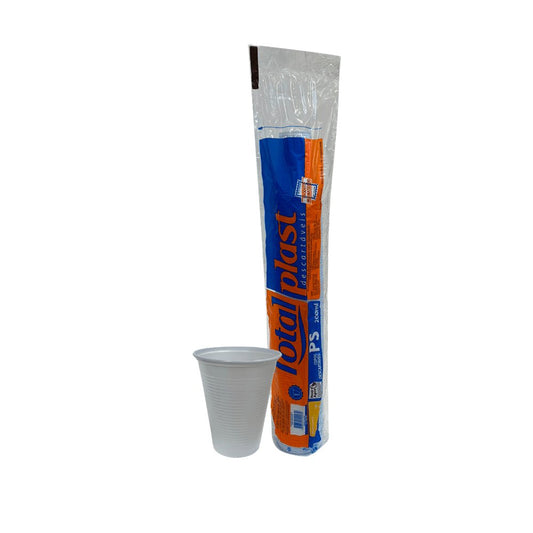Copo de 200ml Branco PS Totalplast com 100 unidades - e - dona