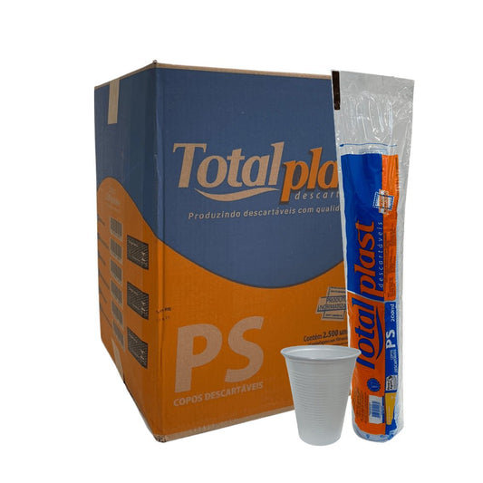 Copo de 200ml Branco PS Totalplast com 2.500 unidades - e - dona