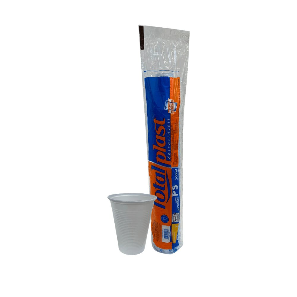 Copo de 200ml Branco PS Totalplast com 2.500 unidades - e - dona