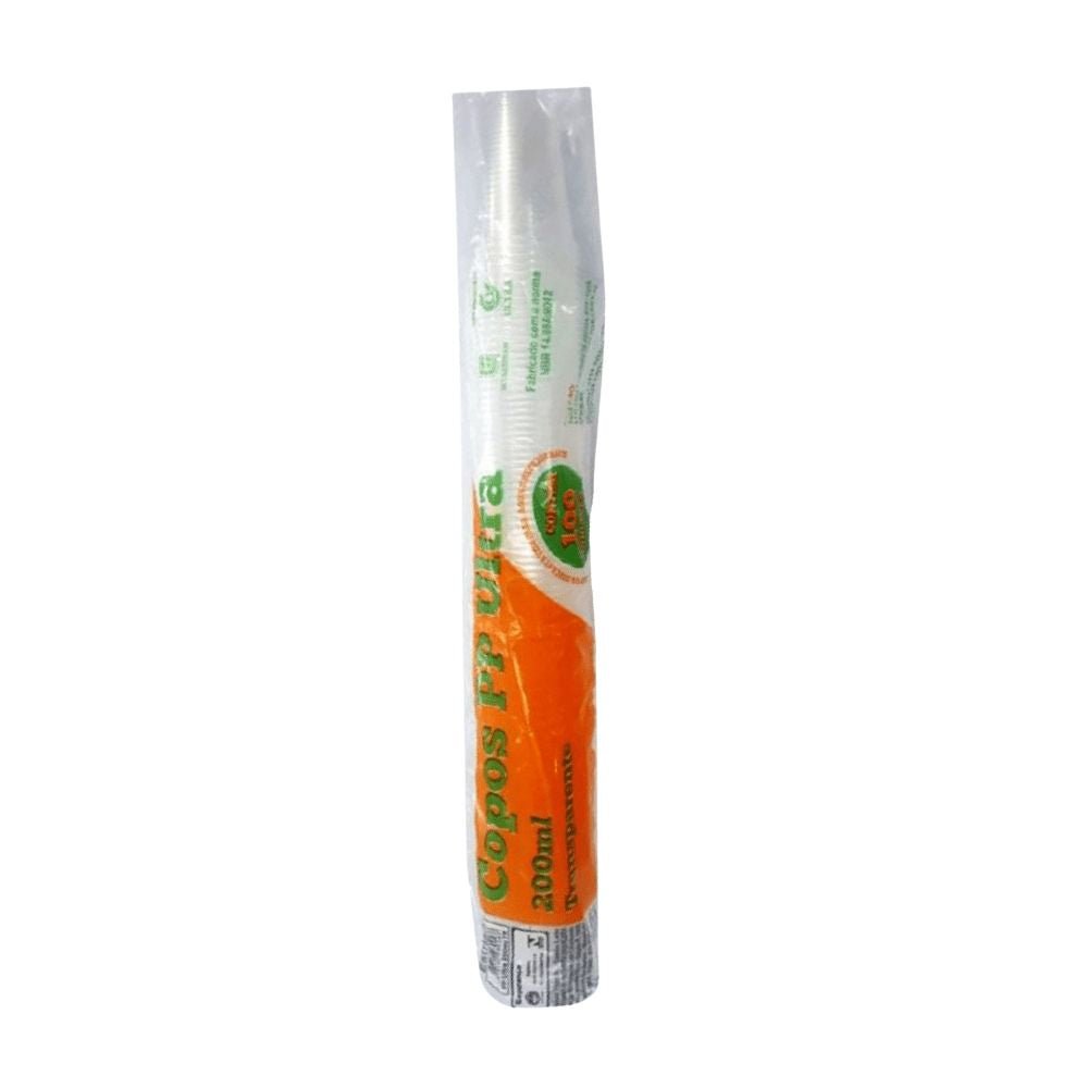 Copo de 200ml Transparente PP Ultra Copos Replast com 100 unidades - e - dona