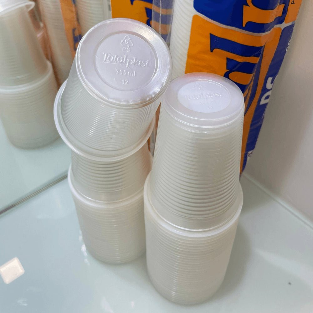 Copo de 300ml Transparente PS Totalplast com 2.000 unidades - e - dona
