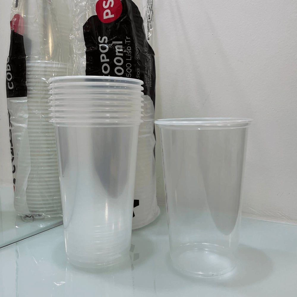 Copo de 500ml Liso Translúcido ABNT 2002 Copaza com 1.000 unidades - e - dona