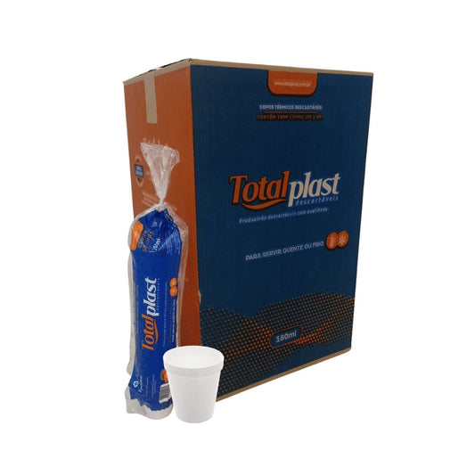 Copo de Isopor 180ml Totalplast com 1.000 unidades - e - dona