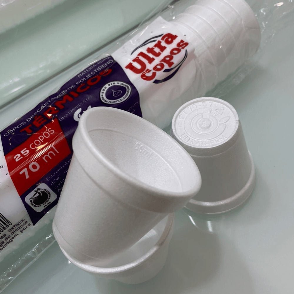 Copo de Isopor Térmico 70ml Linha Replast Ultra com 1.000 unidades - Aproveite suas Bebidas Quentes com Praticidade e Conforto - e - dona
