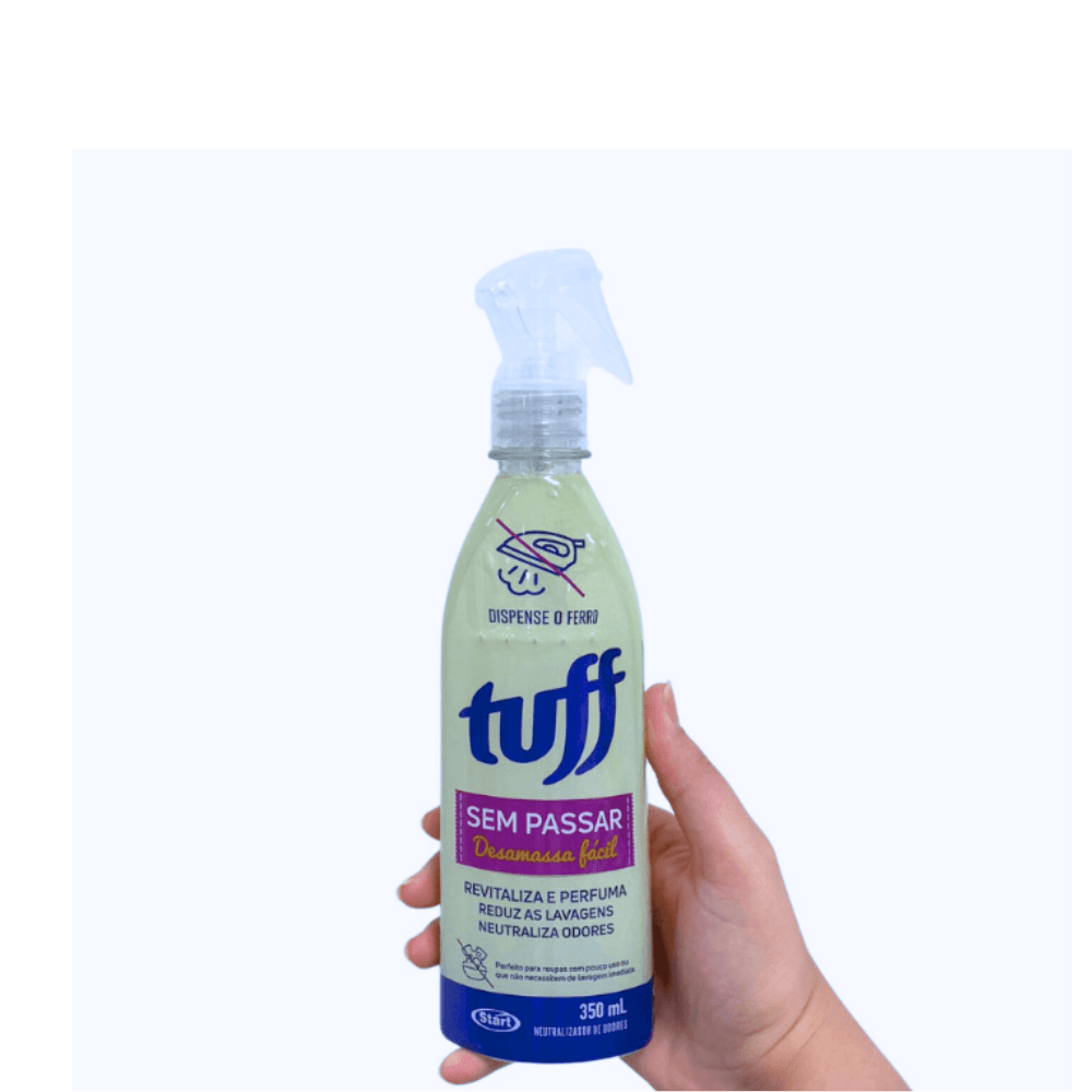 Desamassa fácil Tuff Start 350ml Ideal para perfumar e tirar amassados de roupa - e - dona
