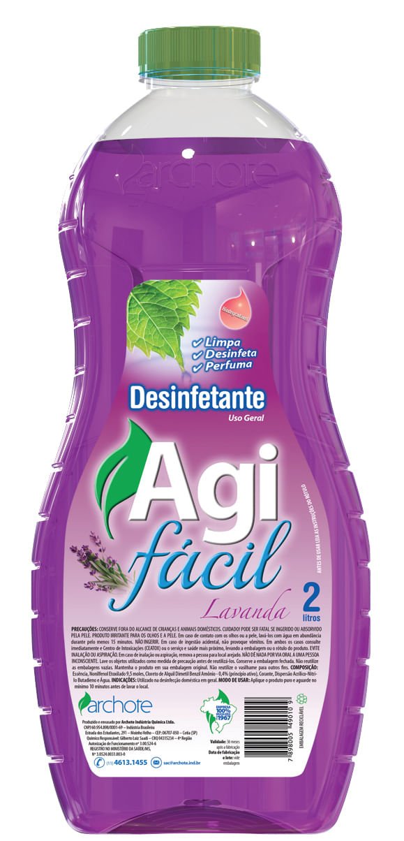 Desinfetante Lavanda Agi Fácil 2 Litros - e - dona
