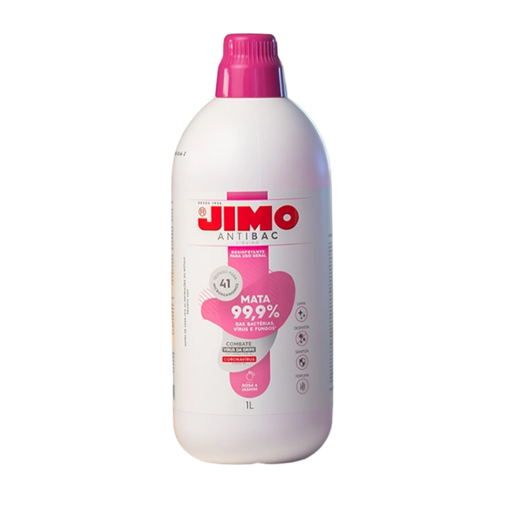 Desinfetante Líquido Jimo Antibac Rosa e Jasmim 1L